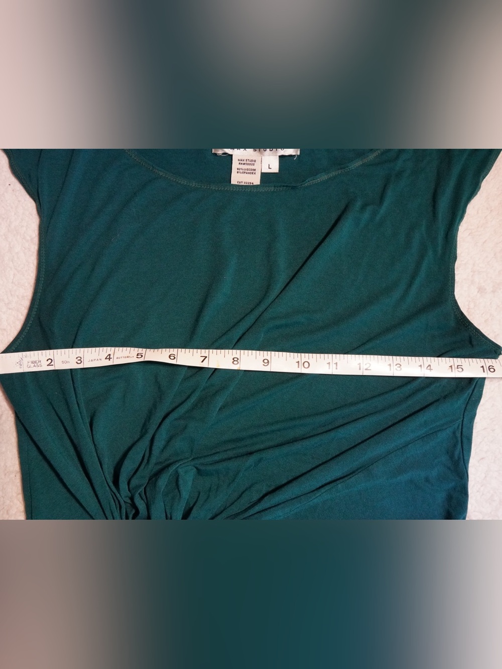 Max Studio Teal Knot-Detail Knee Dress Size L - Picture 3 of 6